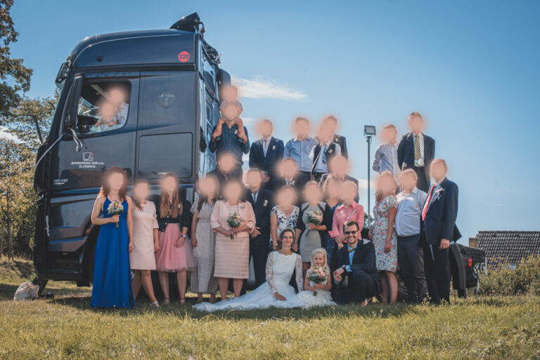 Společná svatební fotografie