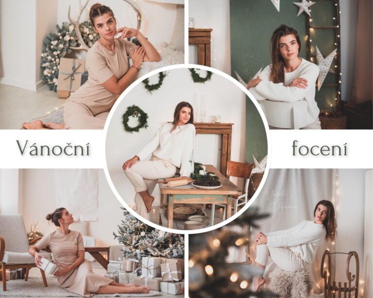 vánoční focení v rustikálním ateliéru Magdalena Kočiščáková