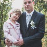 svatební foto s dcerou