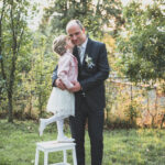 svatební foto s dcerou